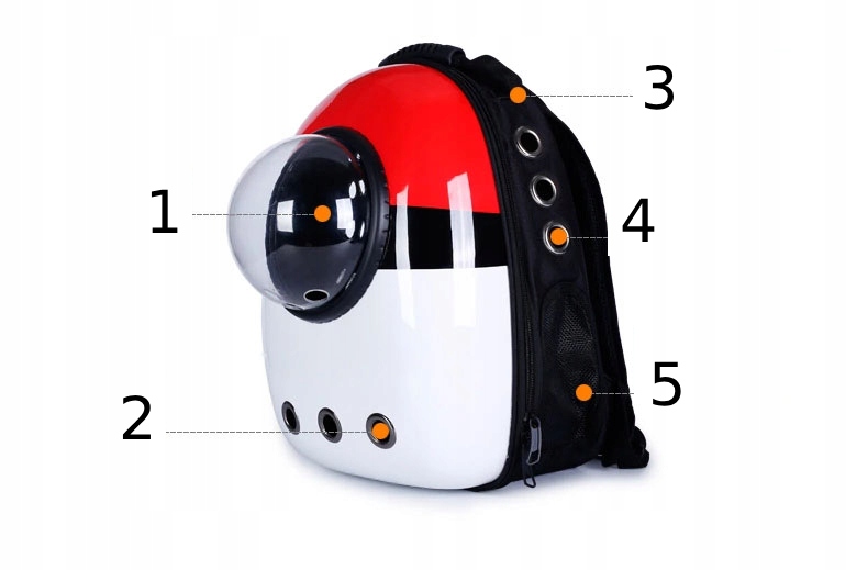 PLECAK DO TRANSPORTU ZWIERZĄT KOTÓW TRANSPORTER KOSMICZNY XL CZARNY - obrazek 5