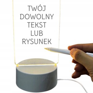 LAMPKA 3D LED OZDOBNA DO RYSOWANIA PISANIA WIADOMOŚCI PLEXI PREZENT
