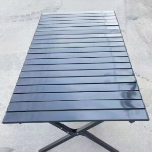 Stół OGRODOWY 60x90cm ŁADNY ODPORNY Kempingowy TORBA MOCNY STABILNY CZARNY - miniatura 14