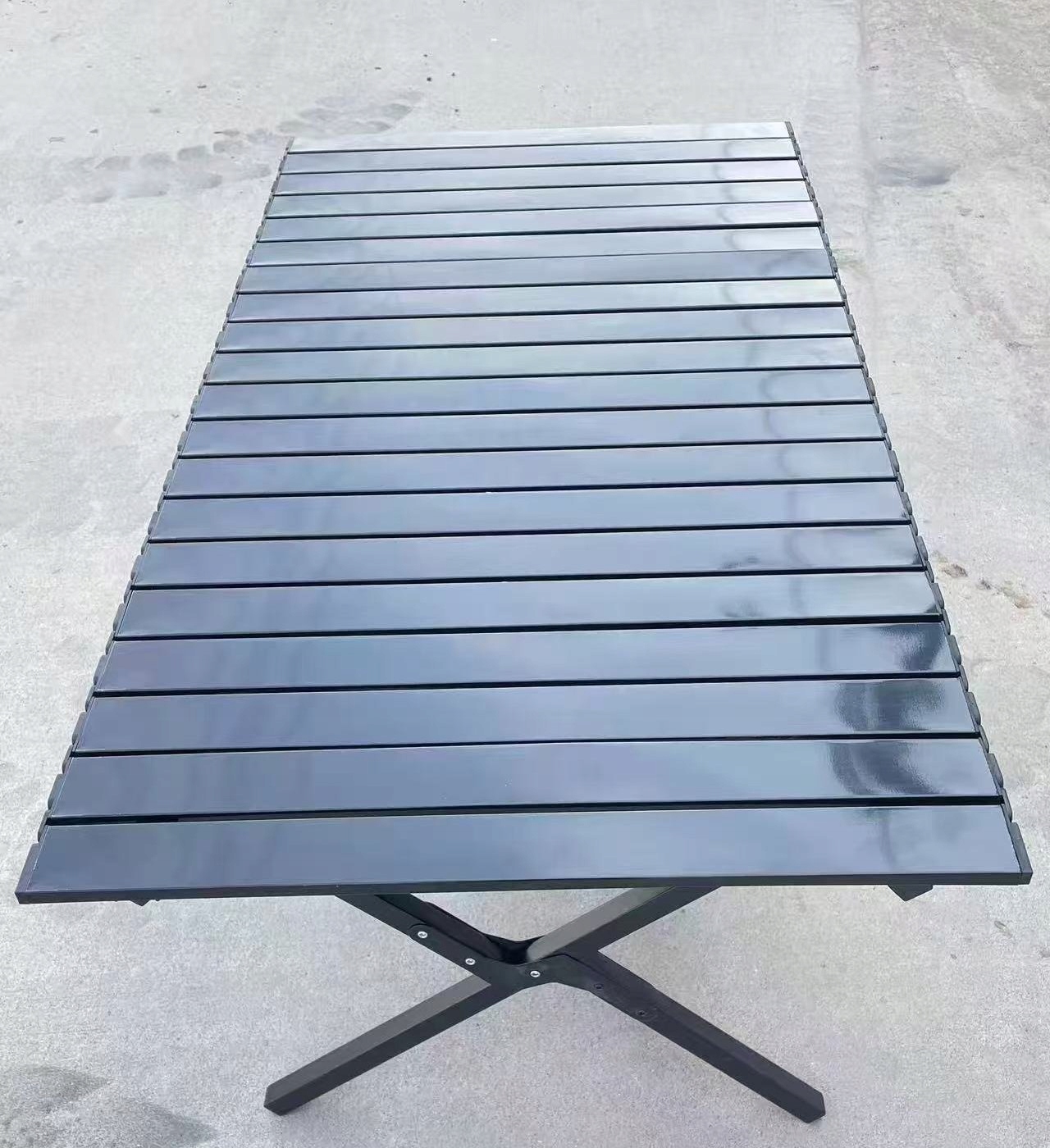 Stół OGRODOWY 60x90cm ŁADNY ODPORNY Kempingowy TORBA MOCNY STABILNY CZARNY - obrazek 14