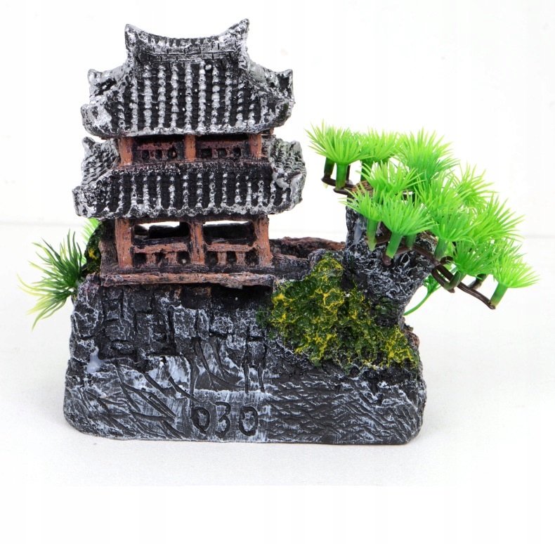 OZDOBA Dekoracja AKWARIOWA PIĘKNY Japoński dom XL 15cm - obrazek 9