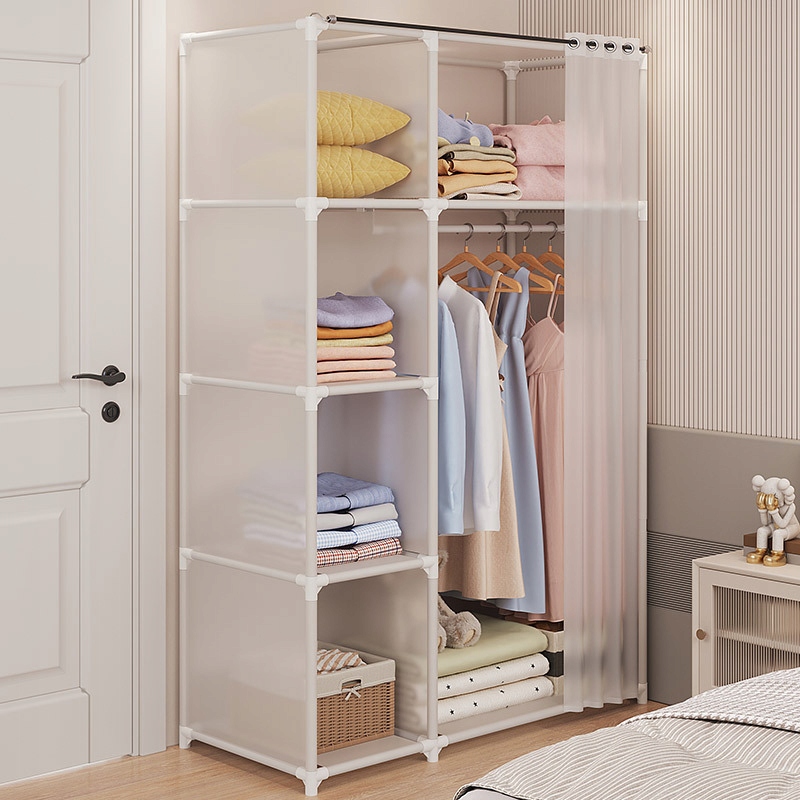 SZAFA Modułowa SKŁADANA Wieszak GARDEROBA na UBRANIA Metalowa 163x45x71 cm - obrazek 12