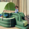 BASEN OGRODOWY DLA DZIECI ZJEŻDŻALNIA MARKIZA POMPKA WODNY PLAC ZABAW 210CM - miniatura 4