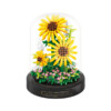 KLOCKI KWIATKI LAS W SZKLE SŁOIKU MAKROKLIMAT DEKORACJA PREZENT SŁONECZNIKI - miniatura 1