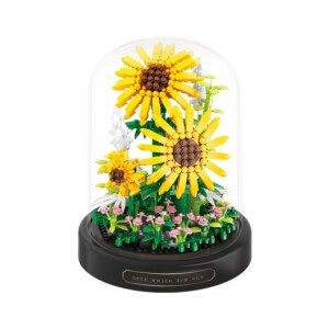 KLOCKI KWIATKI LAS W SZKLE SŁOIKU MAKROKLIMAT DEKORACJA PREZENT SŁONECZNIKI