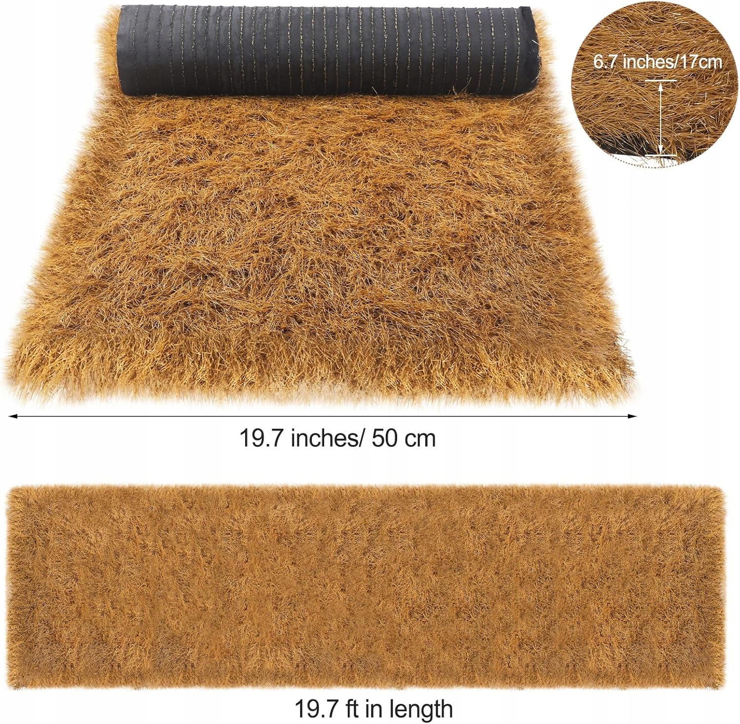 Strzecha SŁOMA SZTUCZNA na DACH Dekoracyjna 100x50cm TIKI HUTS Hawajska BAR - zdjęcie 4