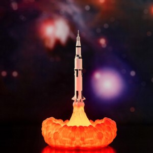 LAMPA LAMPKA NOCNA RAKIETA DLA DZIECI DO SYPIALNI STOJĄCA KOSMICZNA USB - miniatura 4