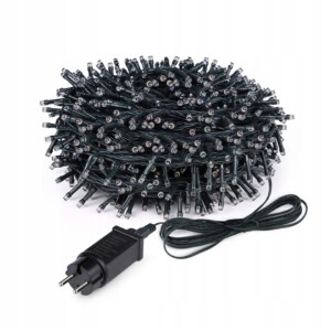 Lampki CHOINKOWE Zewnetrzne Wewnętrzne 100 LED 10M BIAŁE CIEPŁE DEKORACYJNE - miniatura 2
