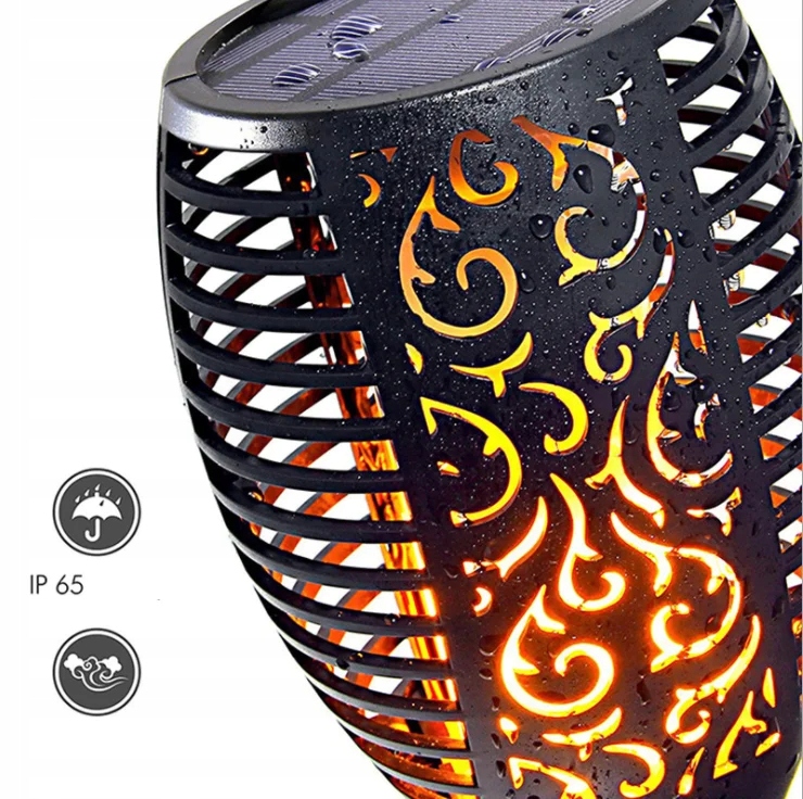 Lampka SOLARNA Płomień 1000mAh 12LED POCHODNIA Ogrodowa WBIJANA IP65 1szt - zdjęcie 10