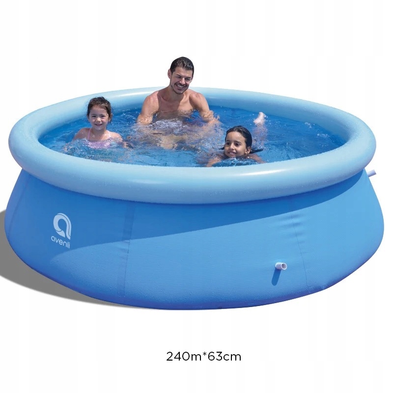 BASEN OGRODOWY 240 x 63cm OKRĄGŁY Rozporowy 3-WARSTWOWY XL - zdjęcie 4