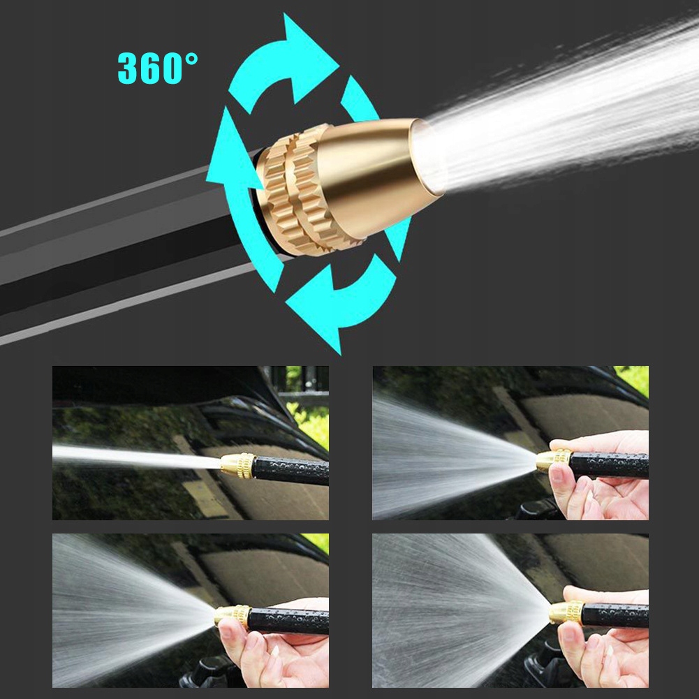 MYJKA Ciśnieniowa BEZ ZASILANIA 10-15bar ZESTAW 5 metrów ZŁĄCZKI OGRODOWA - obrazek 10