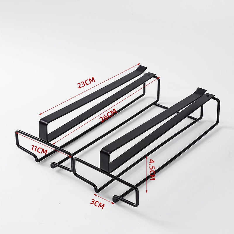 WIESZAK NA WINO Kieliszki PODWÓJNY Czarny Mat STAL - obrazek 8