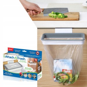 UCHWYT KUCHENNY na śmieci WOREK 3w1 ŚMIETNIK Szary