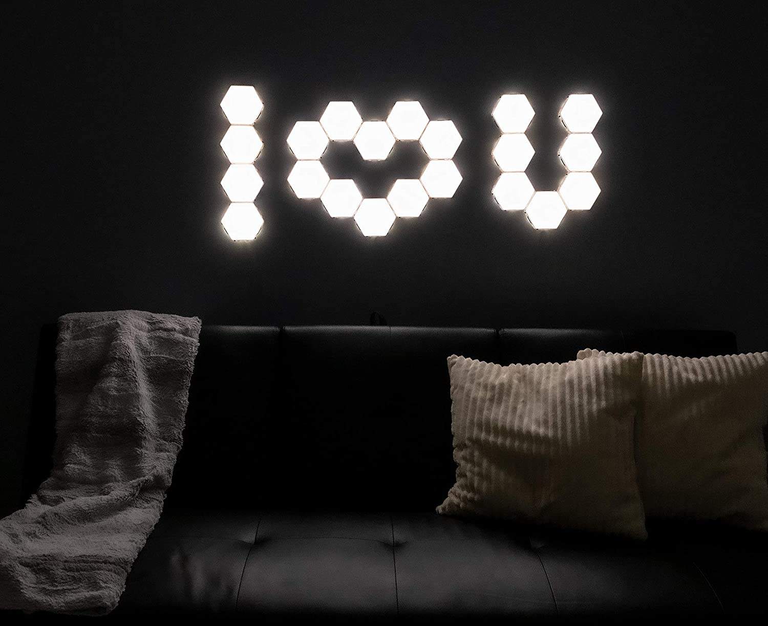 ZESTAW 8 SZTUK LAMPA LED NA ŚCIANĘ HEXAGON SZEŚCIOKĄT BIAŁA DOTYK Kwantowa - obrazek 16