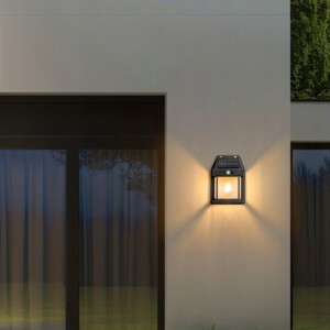 SOLARNA LAMPA OGRODOWA ŚCIENNA LAPKA NA TARAS ELEWACYJNA 1200mAh IP65 21cm - miniatura 11