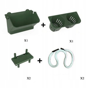 Doniczka ŚCIENNA Podwójna z NAWADNIANIEM 24cm WERTYKALNA Kaskada MODUŁOWE - miniatura 5