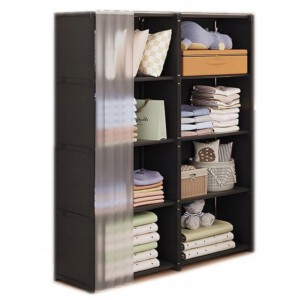 SZAFA Modułowa SKŁADANA Wieszak GARDEROBA na UBRANIA Metalowa 125x28x80cm