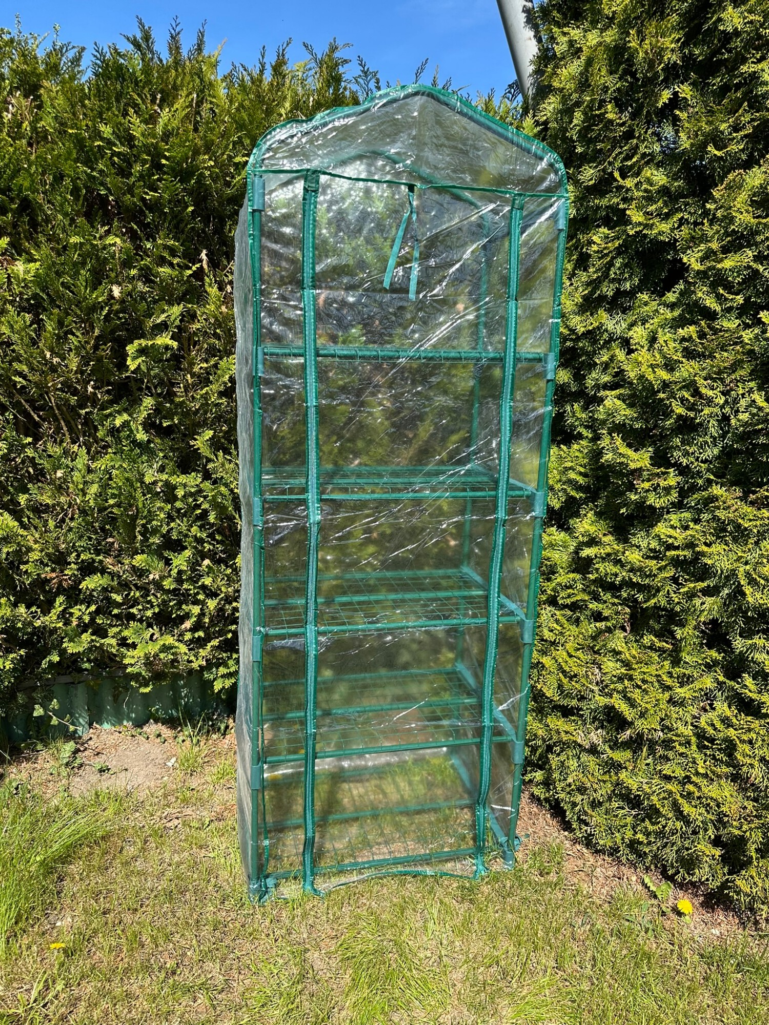 MINI SZKLARNIA OGRODOWA BALKONOWA PIONOWA NA BALKON 5 POZIOMÓW metalowa XXL - zdjęcie 11