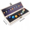 UKŁAD SŁONECZNY MIENRAŁY KAMIENIE W DREWNIANEJ SZKATUŁCE PREZENT 9 PLANET - miniatura 4