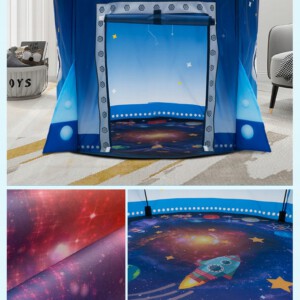 NAMIOT DLA DZIECI DO POKOJU DOMU OGRODU STATEK KOSMICZNY RAKIETA 135x100cm - miniatura 10