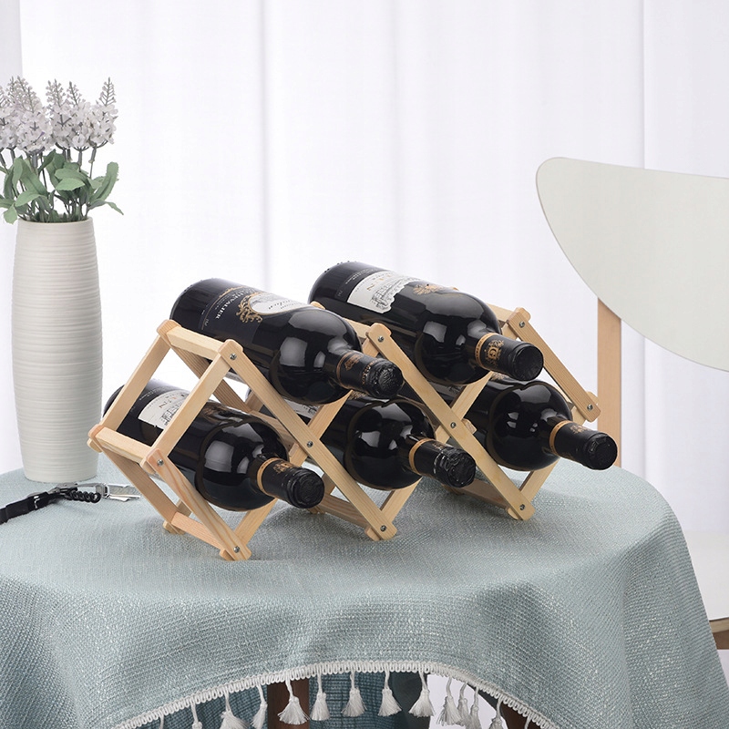 Stojak na WINO Trunki DREWNIANY Sosnowy 5miejscowy - obrazek 7