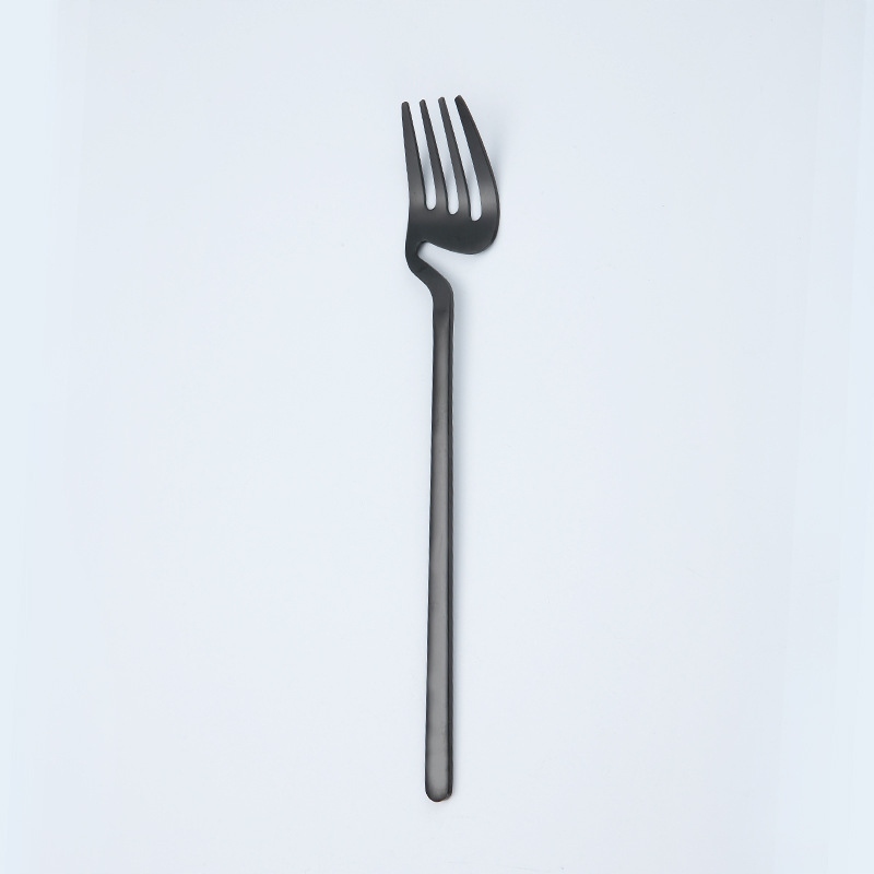 ZESTAW KOMPLET SZTUĆCÓW STAL NIERDZEWNA NÓŻE WIDELCE ŁYŻKI 32szt CZARNE MAT - obrazek 2