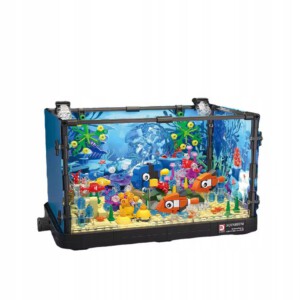 KLOCKI AKWARIUM RYBY ZESTAW KLOCKÓW Z RYBKAMI ZABAWKA DLA DZIECI PREZENT - miniatura 14