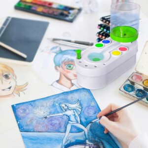 BRUSH Płuczka SPŁUCZKA STACJA do CZYSZCZENIA PĘDZLI MALOWANIA XXL - miniatura 10