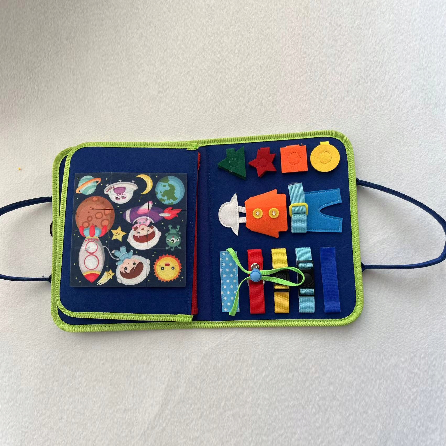 Tablica MONTESSORI Walizka EDUKACYJNA Sensoryczna dla DZIECI Manipulacyjna - zdjęcie 3