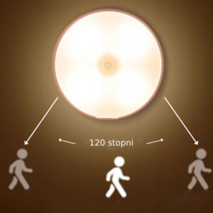 LAMPKA LED CZUJKA RUCHU USB INDUKCYJNA GARDEROBA 120 stopni CIEPŁE ŚWIATŁO - miniatura 3