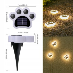 Lampka SOLARNA ŁAPKA Ciepła BARWA Dekoracyjna Ogrodowa WBIJANA IP65 1szt - miniatura 3
