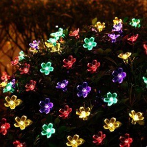 Lampki SOLARNE Ogrodowe KOMPLET 5 metrów 20 LED Kwiatki KOLOROWE Dzieci - miniatura 7