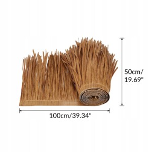Strzecha SŁOMA SZTUCZNA na DACH Dekoracyjna 100x50cm TIKI HUTS Hawajska BAR - miniatura 8