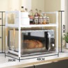 PÓŁKA KUCHENNA pod mikrofalówkę SZAFKA ORGANIZER BIAŁA 2poziomy 48cm REGAŁ - miniatura 2