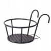 DONICA DONICZKA BALKONOWA NA BALKON WISZĄCA METALOWA STELAŻ CZARNA 22 CM - miniatura 4