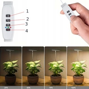 LAMPA LED DO DOŚWIETLANIA ROŚLIN OZDOBNYCH TELESKOPOWA Z TIMEREM USB 5V - miniatura 7