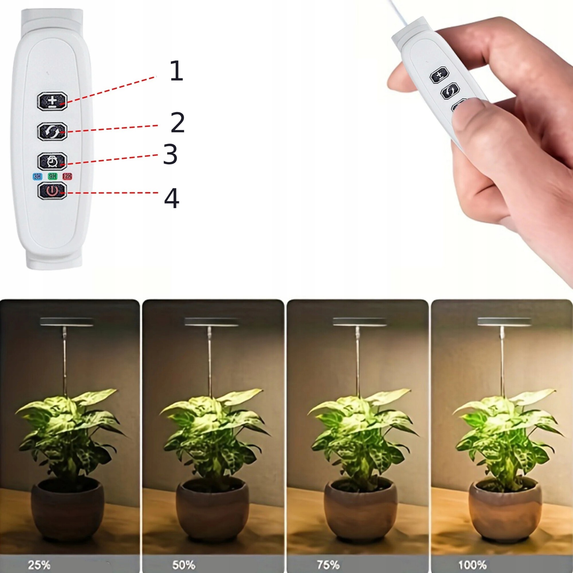 LAMPA LED DO DOŚWIETLANIA ROŚLIN OZDOBNYCH TELESKOPOWA Z TIMEREM USB 5V - obrazek 7
