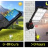LAMPA SOLARNA ULICZNA Działka DOM 117 LED COB 6 godzin MOCNA Latarnia - miniatura 7