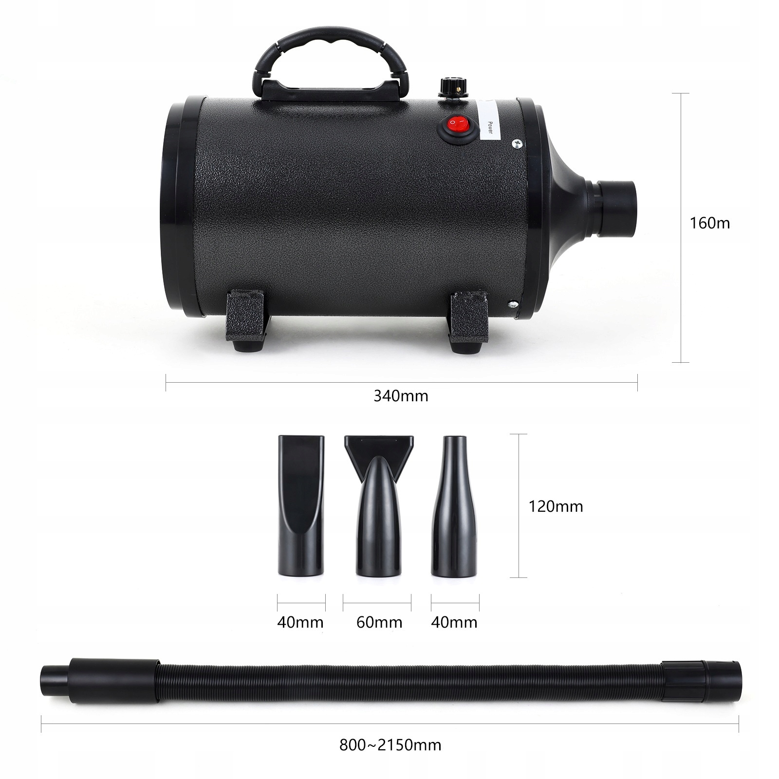SUSZARKA DLA ZWIERZĄT Psów Kotów GROOMERSKA do SIERŚCI WŁOSÓW 2800W Mocna - obrazek 12