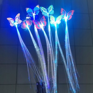 ZESTAW SPINEK DO WŁOSÓW MOTYLKI 5x KOLOROWE FESTIWAL WARKOCZE ŚWIECĄCE LED - miniatura 4