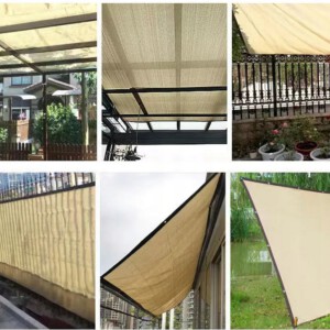 PLANDEKA SIATKA OGRODOWA CIENIUJĄCA 85-90% z OCZKAMI 3x3 KREMOWA Wzmacniana - miniatura 12