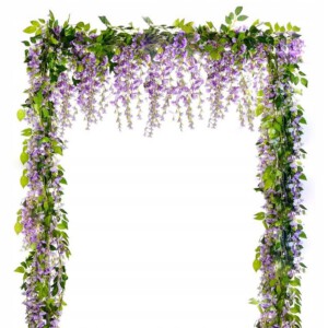 SZTUCZNA Roślina PNĄCZE 200 cm ŚLUB WESELE Dekoracja PIĘKNA KWIATY BRAMKA