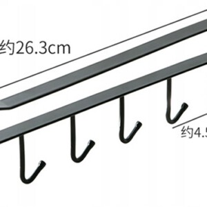 WIESZAK NA KUBKI UBRANIA Metalowy Haczyki CZARNY - miniatura 12