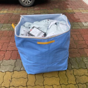 DUŻA TORBA Z USZAMI UCHWYTAMI NA ZABAWKI 3XL 220L WZMOCNIONA KURIERSKA - miniatura 7