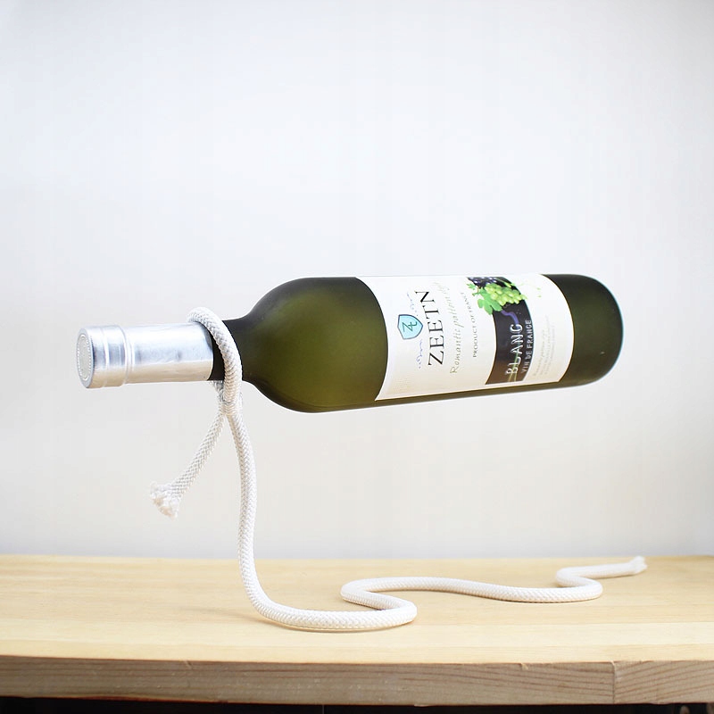 STOJAK UCHWYT NA WINO BUTELKĘ ALKOHOL SZNUREK STYLOWY NOWOCZESNY PREZENT - obrazek 8