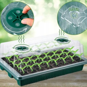 MINI SZKLARNIA LED Lampki Szklarnia USB Regulowana Wentylacja ROZSADA 80x - miniatura 5