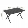 Stół OGRODOWY 60x90cm ŁADNY ODPORNY Kempingowy TORBA MOCNY STABILNY CZARNY - miniatura 2