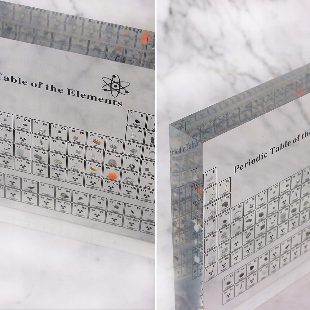 UKŁAD OKRESOWY PIERWIASTKÓW PLANSZA Prawdziwe pierwiastki AKRYLOWY 3D - zdjęcie 7