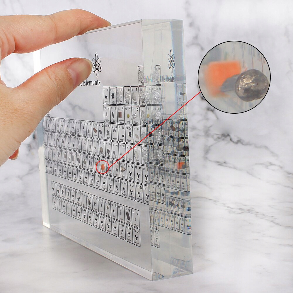 UKŁAD OKRESOWY PIERWIASTKÓW PLANSZA Prawdziwe pierwiastki AKRYLOWY 3D - zdjęcie 9