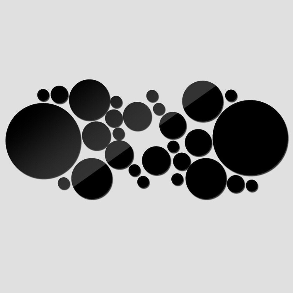 ZESTAW LUSTER DO SYPIALNI SALONU AKRYL KOŁA KOMPLET DEKORACJA OZDOBA 26SZT - obrazek 5